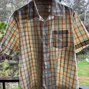 Original Penguin Plaid Short Sleeve Button Down Shirt Mens Size XXL